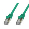 cavo di rete techly in rame cat.6 verde sftp lszh 1m