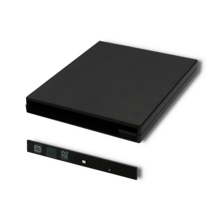 custodia per unita' cd / dvd qoltec sata usb 2.0 esterna da 9,5mm