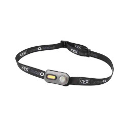 lampada frontale cfg doppia luce led nero/grigio [16_135212]