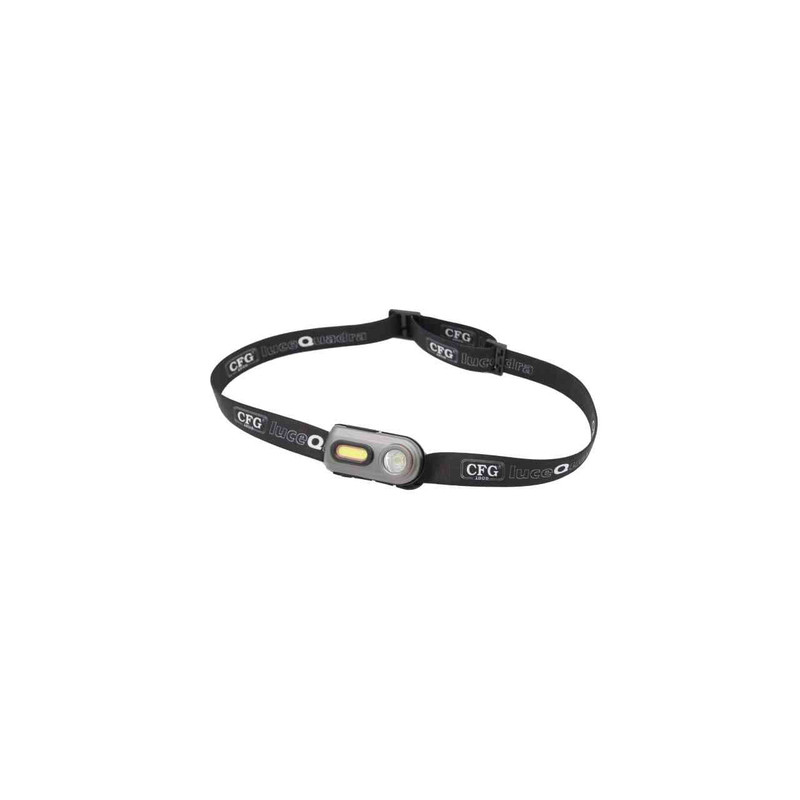 lampada frontale cfg doppia luce led nero/grigio [16_135212]
