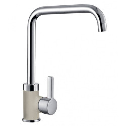 miscelatore da cucina pyramis silvio duo 31cm beige sabbia/cromo