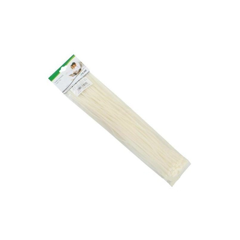 Fascette nylon inline per cablaggio, 450x4,8mm, colore neutro, 100pz