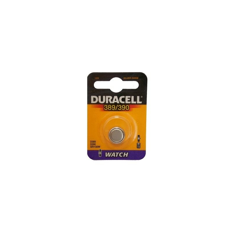 pila duracell batteria a bottone pasticca watch d389/d390 1.5v argento