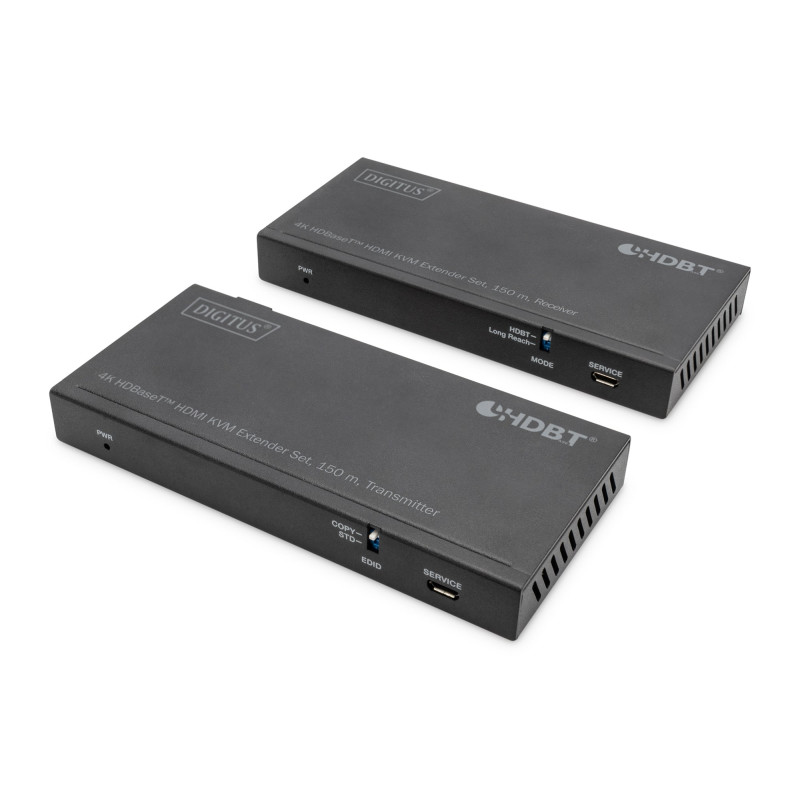 set extender hdmi digitus 4k hdbaset 150m 60hz usb 2.0 nero [ds-55526]