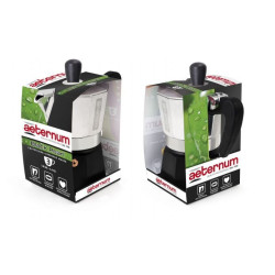 caffettiera aeternum black pearl moka per espresso 2tazze alluminio/nero