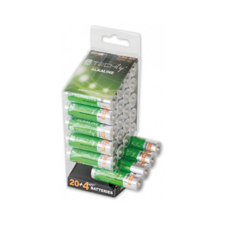 Pila techly 24 pz. high power aa stilo alcaline lr06 1,5v