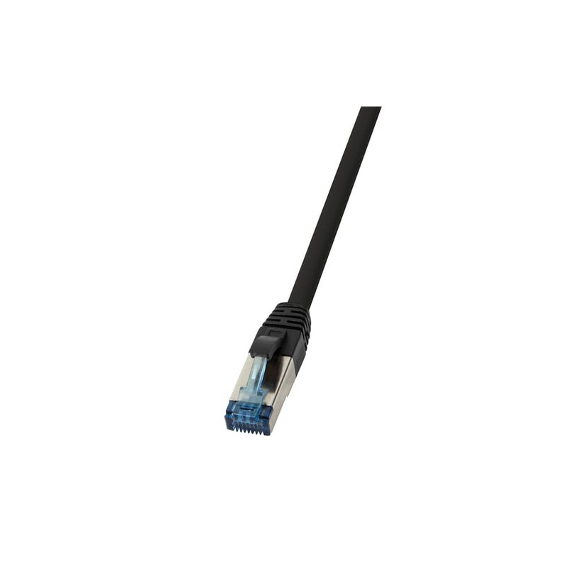 cavo di rete patch logilink cat.6a s/ftp pur ip20 uv 0,5m nero