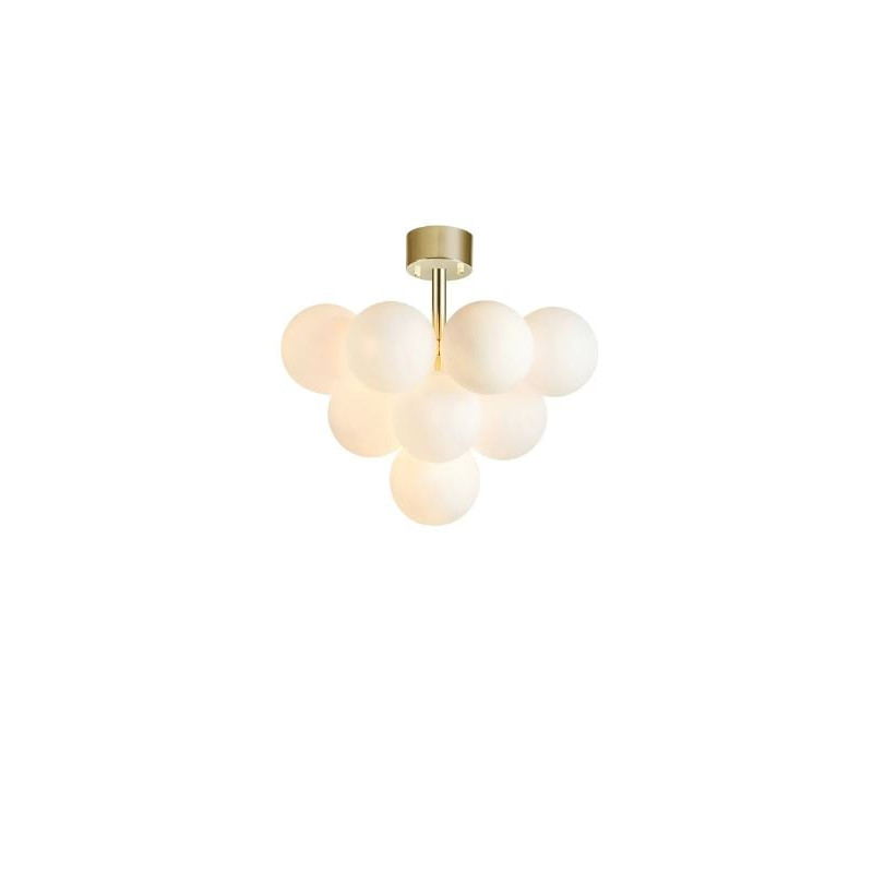 plafoniera markslojd merlot 13xg9 20w ip20 ottone e bianco [107912]