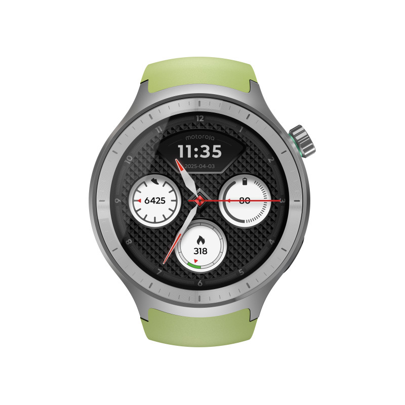 smartwach motorola watch 2 47mm argento/verde [pg38c08264]