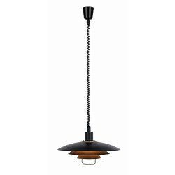 lampada a sospensione markslojd kirkenes 60w ip20 e27 nero [104540]