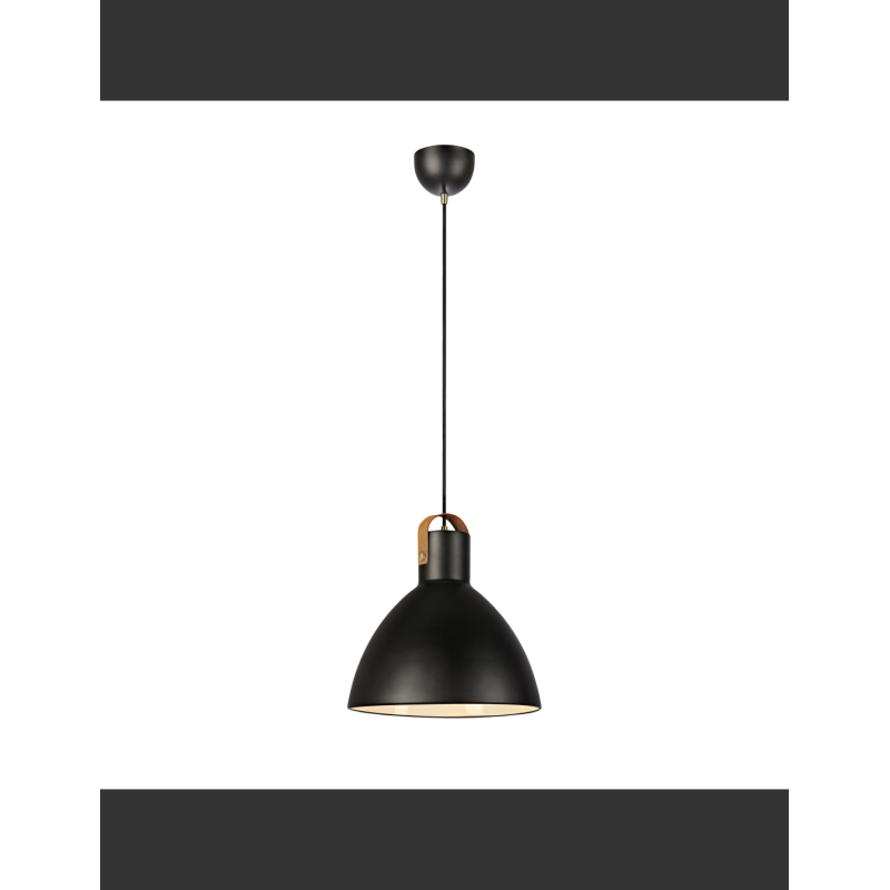 lampada a sospensione a led in stile scandinavo e27 ip20 60w 1m nero