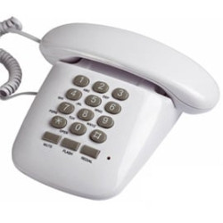 Telefono fisso brondi con filo sirio bianco