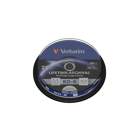 Confezione blu-ray verbatim m-disc bd-r bluray 25gb 4x
