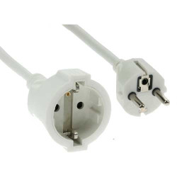 Cavo prolunga alimentazione inline schuko 10a/250v, 2-poli e