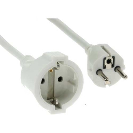 Cavo prolunga alimentazione inline schuko 10a/250v, 2-poli e