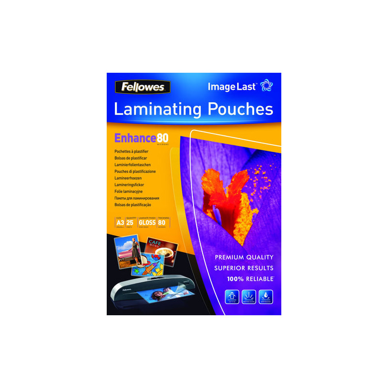 Pouches fellowes imagelast a3 80 mic - 25 pezzi [5396403]