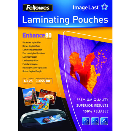 Pouches fellowes imagelast a3 80 mic - 25 pezzi [5396403]