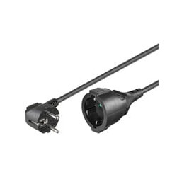 Cavo di alimentazione schuko maschio angolato / femmina 5m nero
