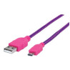 Cavo micro usb manhattan guaina intrecciata usb2.0 a m/microb m blister