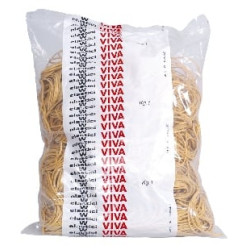 Elastici per ufficio viva 1kg in busta giallo diametro 100 mm [e100]