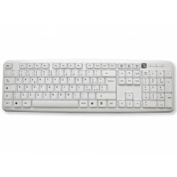 Tastiera techly 105 tasti usb standard, colore bianco