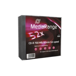 Confezione cd-r mediarange 700mb slimcase 52x - 10 pz. [mr205]