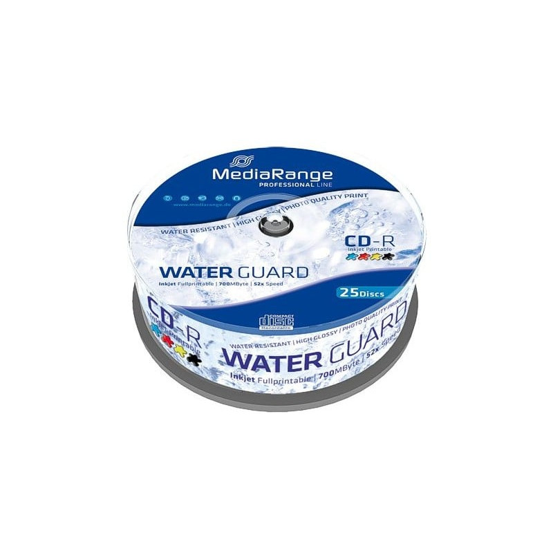 Confezione cd-r mediarange 700mb spindel 52x waterguard fullpri