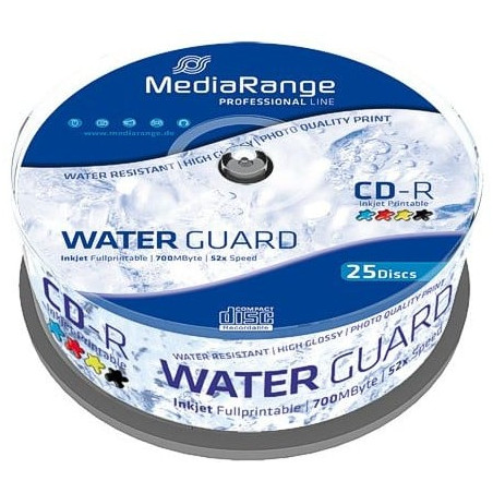 Confezione cd-r mediarange 700mb spindel 52x waterguard fullpri