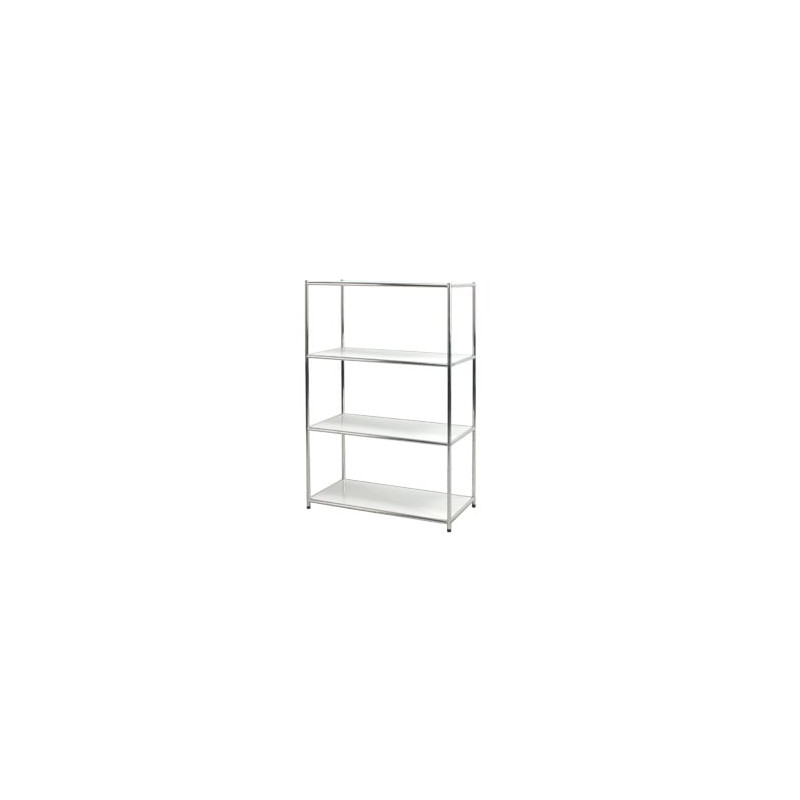 Libreria 4 ripiani in acciaio bianco 80x40cm - h120cm easy system