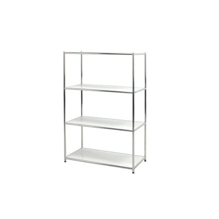 Libreria 4 ripiani in acciaio bianco 80x40cm - h120cm easy system