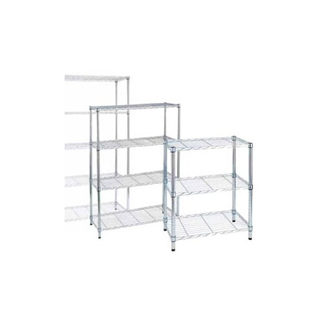 Libreria 4 ripiani in acciaio cromato 36x90cm - h137cm archimede
