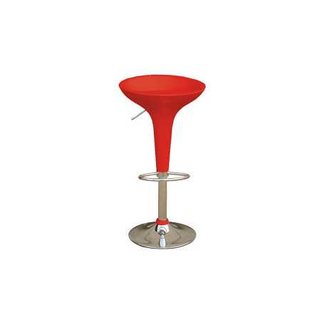 Sgabello bar serena group in abs e acciaio h55/78cm rosso [hc148r]