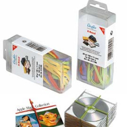 Elastici per ufficio lebez 100gr in scatola diametro 100 mm colori