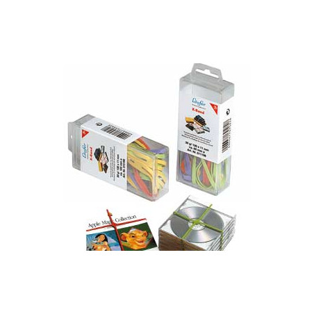 Elastici per ufficio lebez 100gr in scatola diametro 100 mm colori