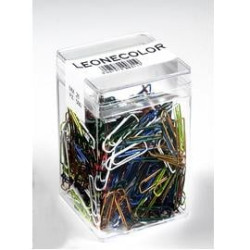 Clips leone 250 pz. in barattolo colori metal n.4 32 mm [fx25]