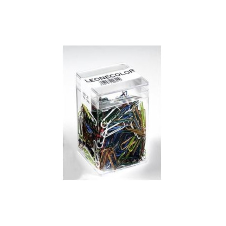 Clips leone 250 pz. in barattolo colori metal n.4 32 mm [fx25]