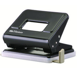 Perforatore titanium 2 fori in metallo nero [ti2051n]