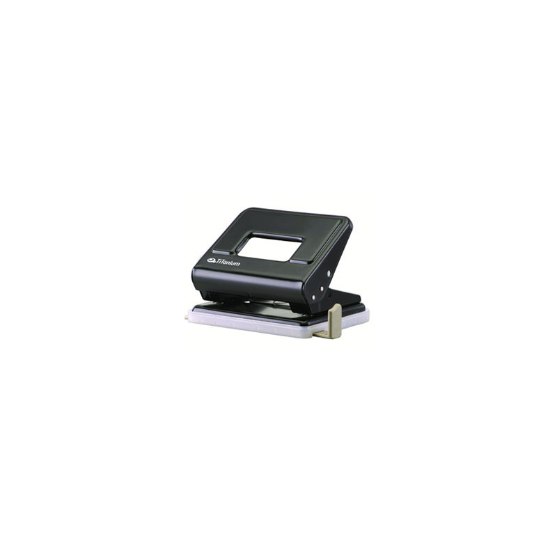 Perforatore titanium 2 fori in metallo nero [ti2051n]