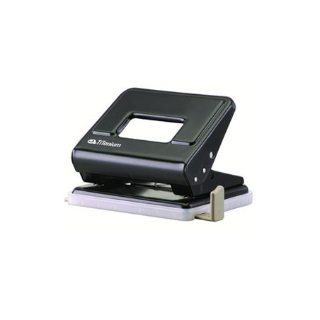 Perforatore titanium 2 fori in metallo nero [ti2051n]