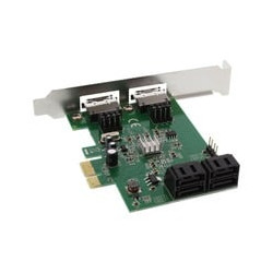 Scheda pci inline controller sata 6gb/s, 4x sata (2x esata), pci-express