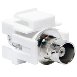 Adattatore keystone bnc femmina / bnc femmina bianco