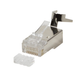 Plug cat.6 / 6a / 7 / 7a rj45 schermato per cavo rigido/flessibile