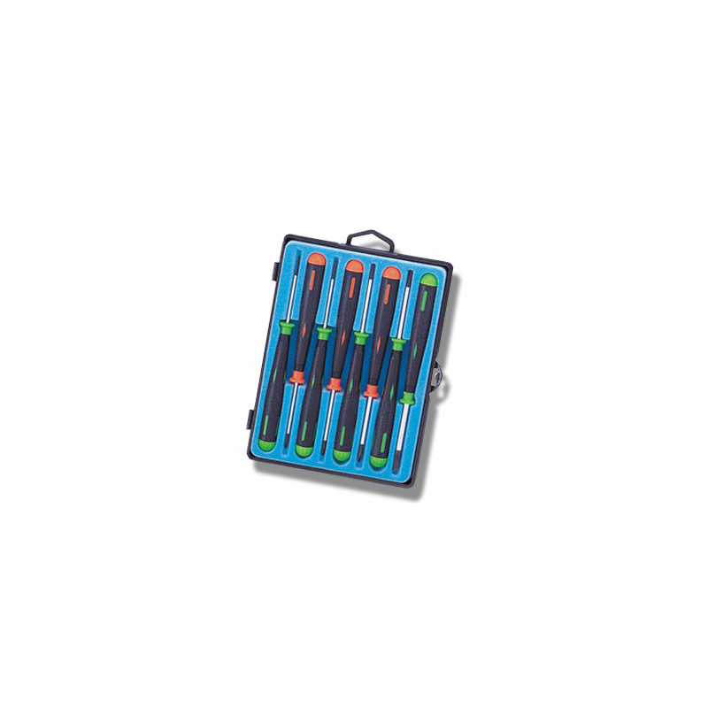 Cacciaviti di precisione a taglio/croce - set 8 pz