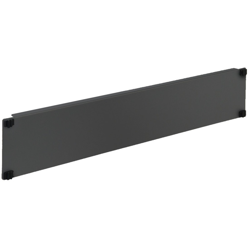 Pannello cieco toolless 4 clip per armadi rack 19'' 2u nero