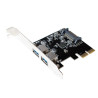 Scheda pci-express card logilink, 2x usb 3.1 (typ a) [pc0080]