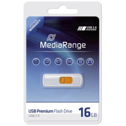 Pen drive 16gb mediarange usb 2.0 slider giallo [mr972]