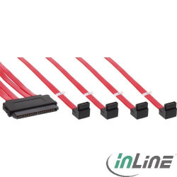 Cavo sas inline , sff-8484 maschio/ 4x hdd sata l-form 7pin