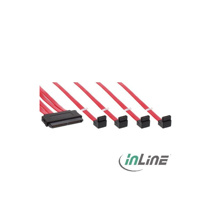 Cavo sas inline , sff-8484 maschio/ 4x hdd sata l-form 7pin