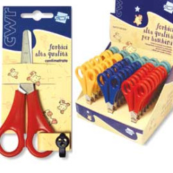 Forbici cwr 30 pz. centimetrate da 14 cm in display a punta tonda