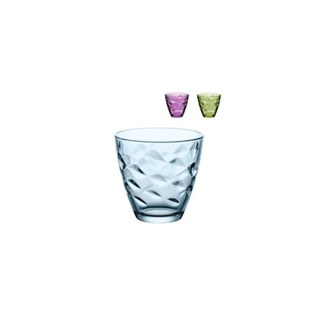Bicchiere in vetro bormioli flora acqua azzurro 260cc pz.6 [bormioli